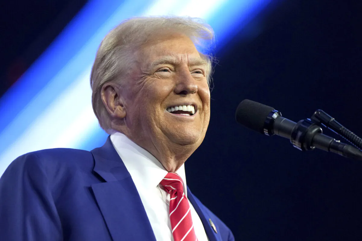 President-elect Donald Trump speaks at AmericaFest in Phoenix, Ariz. on Dec. 22, 2024. (Rick Scuteri/AP Photo)
