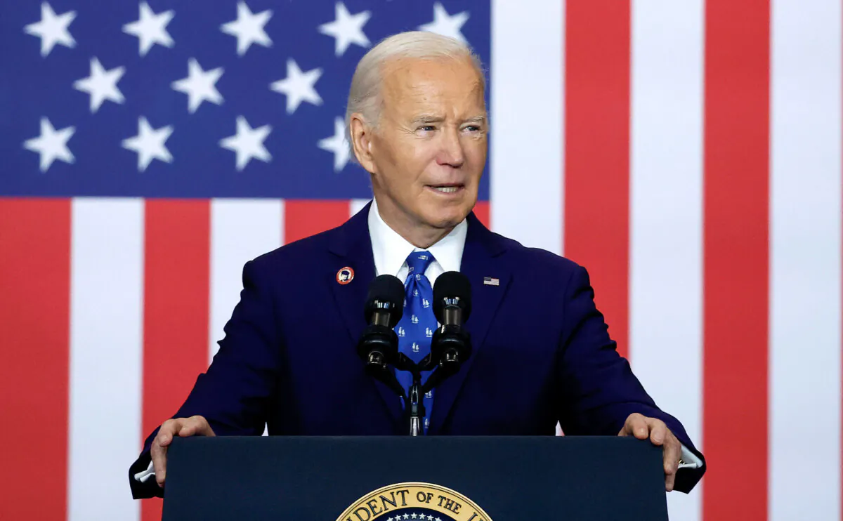 President Joe Biden speaks at the Department of Labor in Washington on Dec. 16, 2024. (Kevin Dietsch/Getty Images)