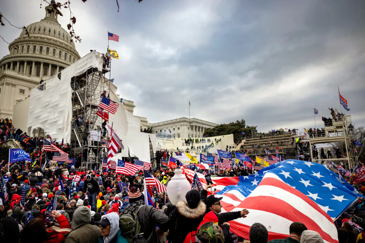 Demonstrators enter the U.S. Capitol on Jan. 6, 2021. (Brent Stirton/Getty Images)