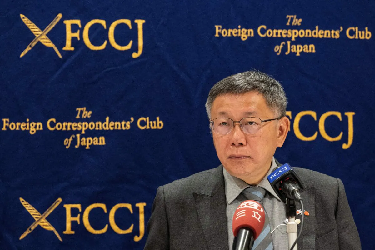 Ko Wen-je, chairman of the Taiwan People's Party, attends a press conference at the Foreign Correspondents' Club of Japan in Tokyo on June 8, 2023. (RICHARD A. BROOKS/AFP via Getty Images)