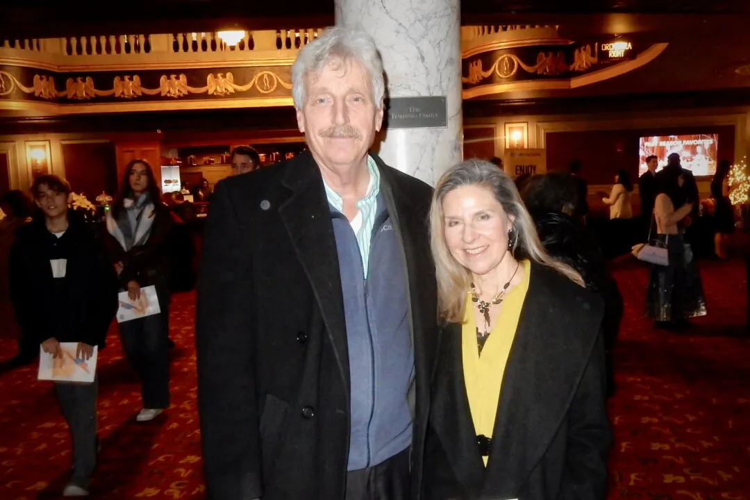 Edward and Karen attend Shen Yun Performing Arts' matinee at the Performing Arts at the Palace Theater, in Waterbury, on Dec. 28, 2024. (Weiyong Zhu/The Epoch Times)