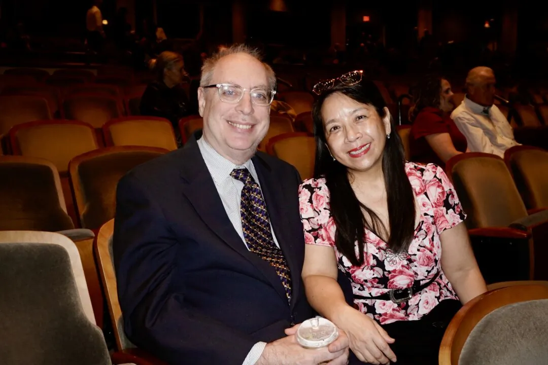 Larry Cohen and Amy Sun enjoyed Shen Yun's evening performance at the Long Center for the Performing Arts in Austin, Texas, on Dec. 18, 2024. (Nancy Ma/The Epoch Times)