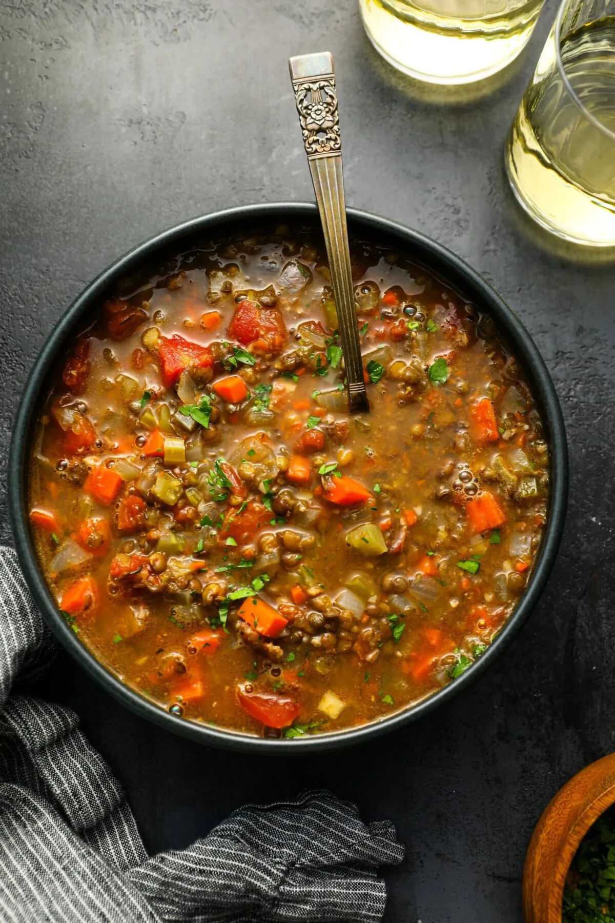Pair this lentil soup with crusty bread for the perfect cozy meal! (Jennifer Segal)