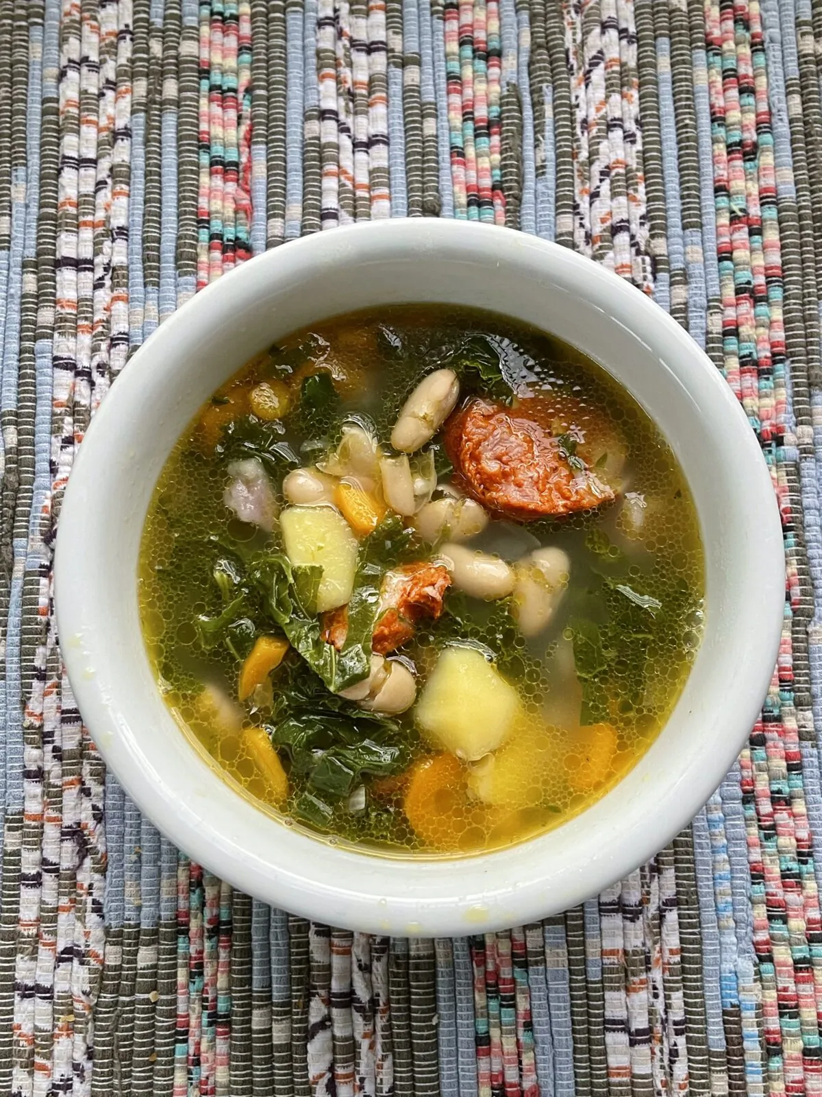 A mix of whole and pureed beans turn this simple soup creamy and satisfying. (Maria Lawton)