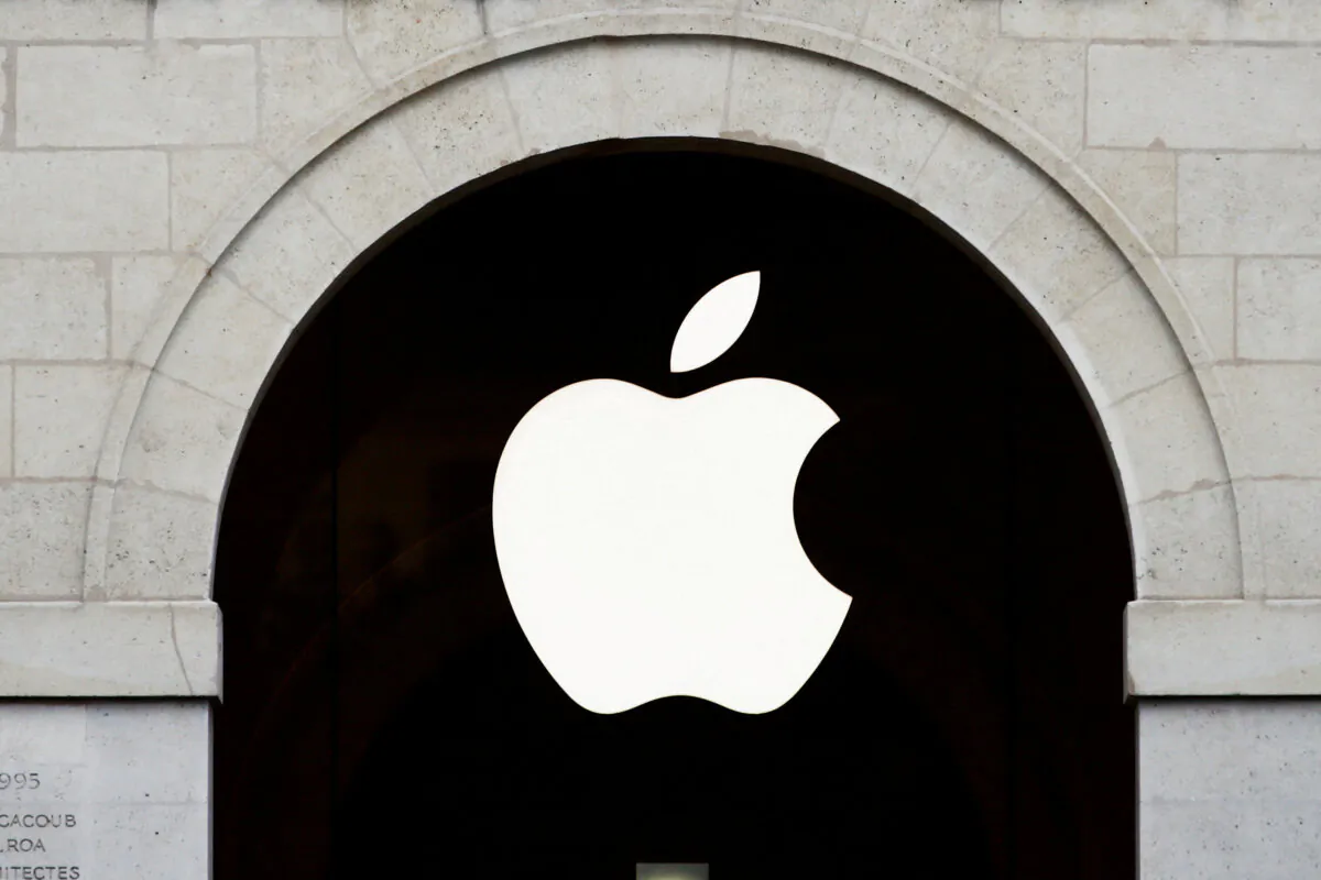 Apple logo on the Apple store at The Marche Saint Germain in Paris, France. (Gonzalo Fuentes/Reuters)