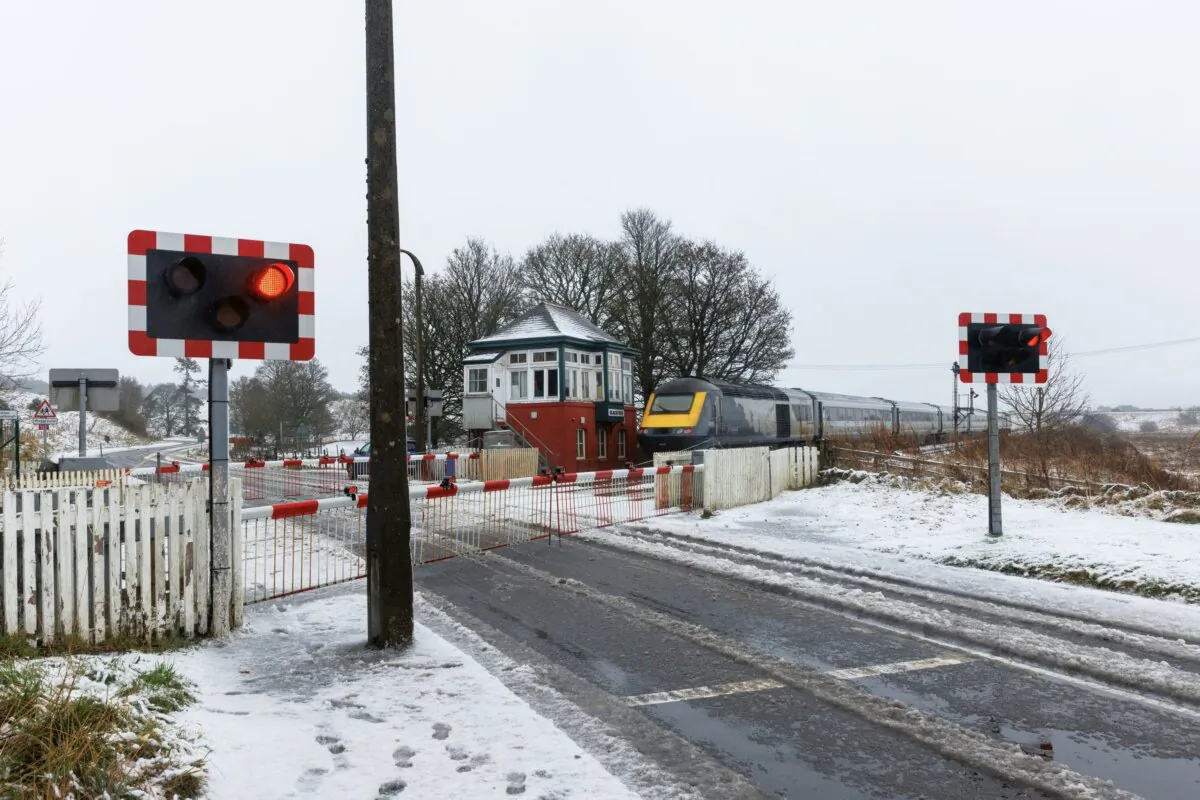 The railway crossing at Blackford, Perthshire, in a file photo. (Robert Perry/PA)