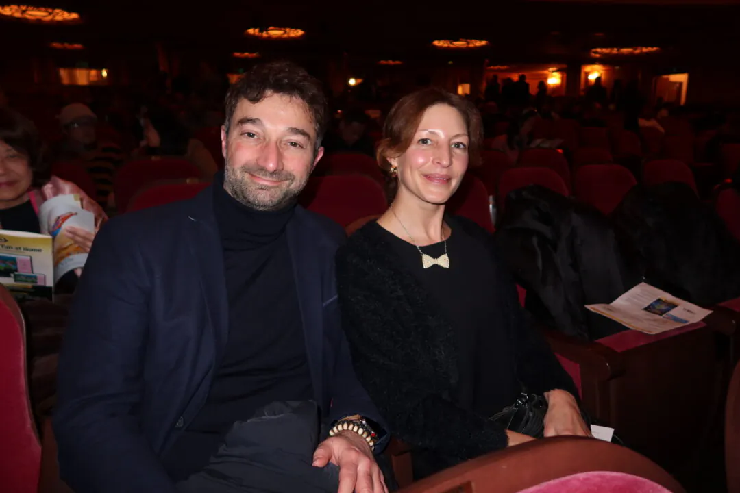 Romain and Laura Serman enjoyed Shen Yun's evening performance at the War Memorial Opera House on Jan. 2, 2025. (Nan Su/The Epoch Times)