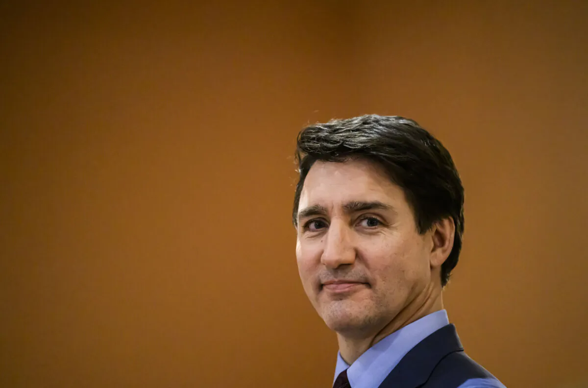 Prime Minister Justin Trudeau looks on at the start of a cabinet swearing-in ceremony for Dominic LeBlanc at Rideau Hall in Ottawa, on Dec. 16, 2024. (The Canadian Press/Justin Tang) 