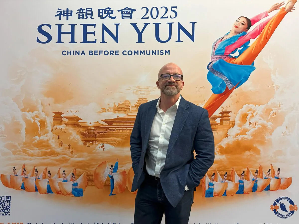 Nick Ipsham attended Shen Yun Performing Arts in Birmingham, UK, on Jan. 4, 2025. (Jenna /The Epoch Times)