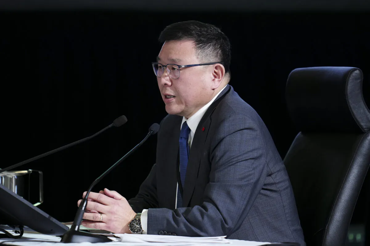 Former Conservative MP Kenny Chiu appears as a witness at the Foreign Interference Commission, in Ottawa on April 3, 2024. (The Canadian Press/Sean Kilpatrick)