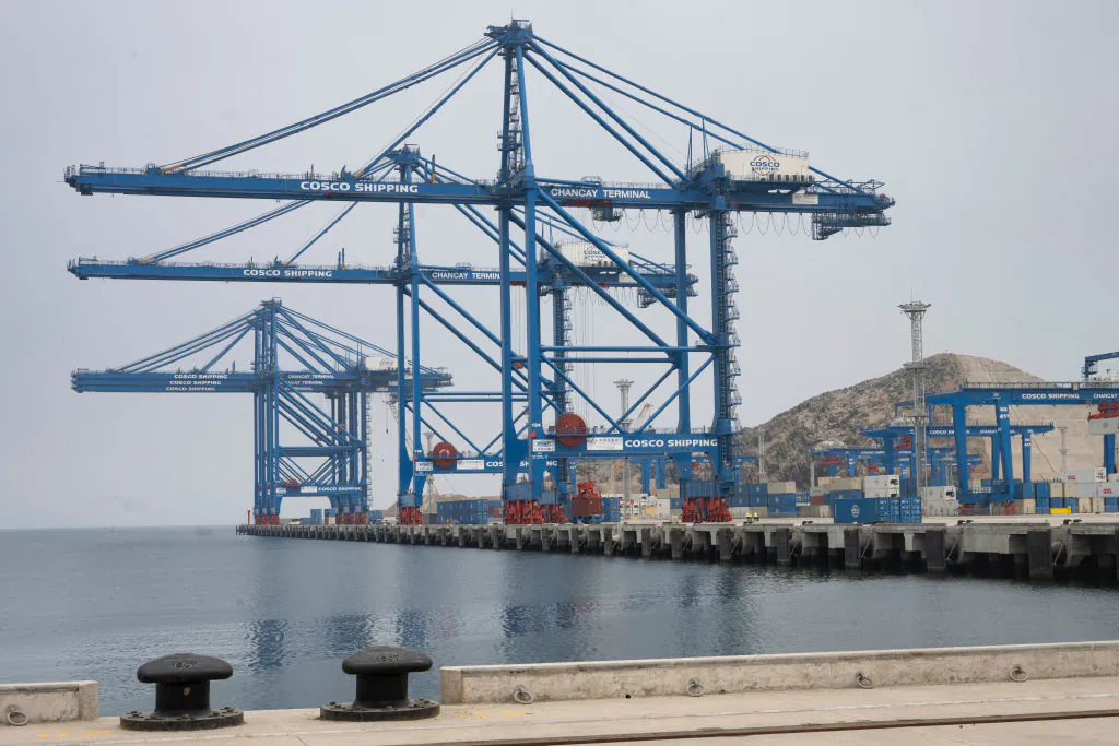The new port of Chancay, Peru, on Oct. 29, 2024. (Cris Bouroncle/AFP via Getty Images)