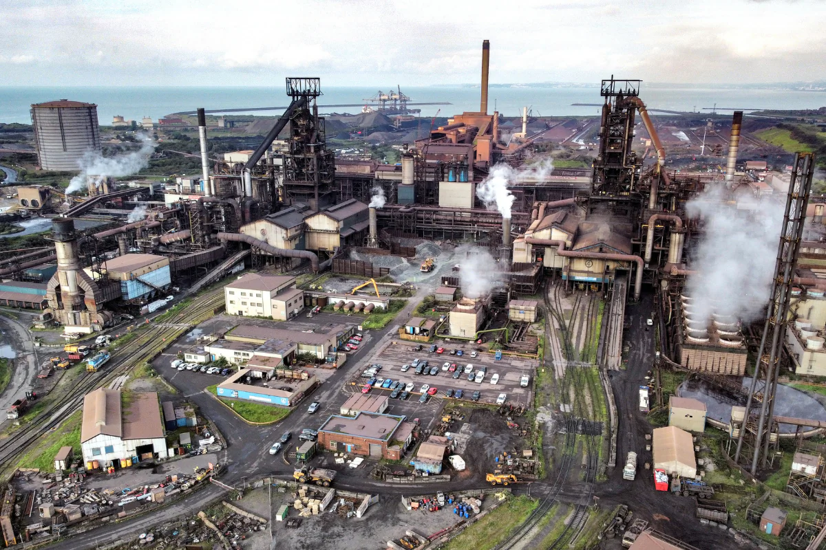 Tata Steel's Port Talbot steelworks in south Wales on Sept. 15, 2023. (Ben Birchall/PA Wire)
