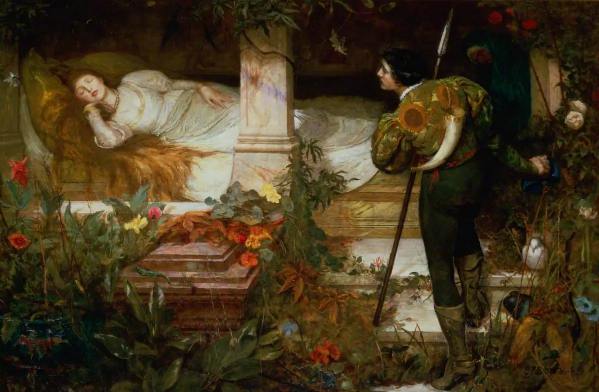 "Sleeping Beauty" by Edward Frederick Brewtnall. Warrington Museum and Art Gallery; Cheshire, England. (Public Domain)