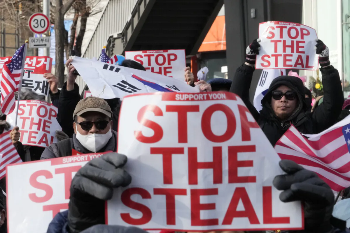 Supporters of impeached South Korean President Yoon Suk Yeol attend a rally to oppose his impeachment near the presidential residence in Seoul, South Korea, on Jan. 7, 2025. (Ahn Young-joon/AP)