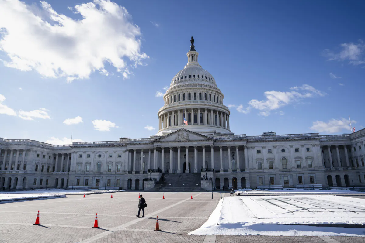 The U.S. Capitol building grounds in Washington on Jan. 7, 2025. (Madalina Vasiliu/The Epoch Times)