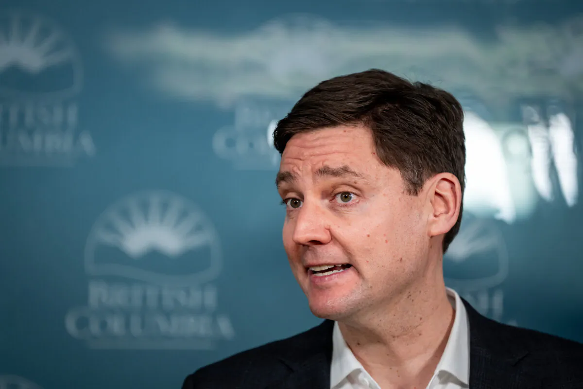 B.C. Premier David Eby speaks during a news conference in Vancouver, on Jan. 7, 2025. (The Canadian Press/Ethan Cairns)