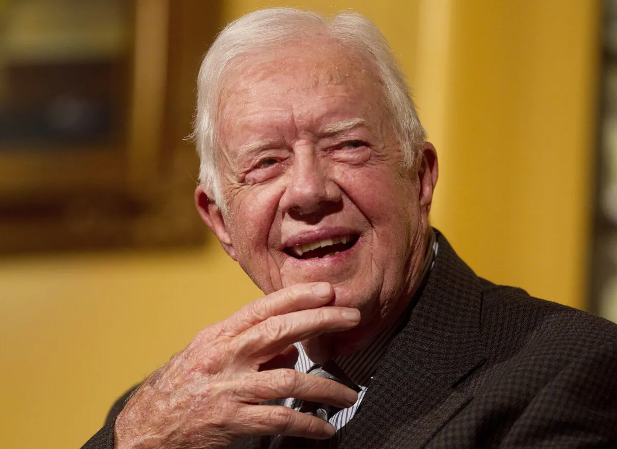 Former President Jimmy Carter speaks at a Duke University event at the Carter Center in Atlanta on Feb. 15, 2012. (The Canadian Press/AP—John Bazemore) 