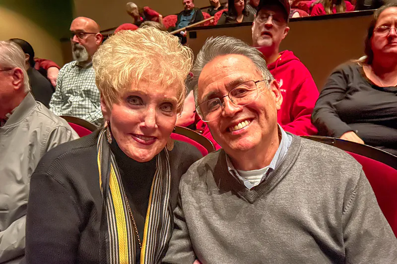 Beverly Martin and Dan Ornelas at the Shen Yun Performing Arts performance at Gallo Center for the Arts – Mary Stuart Rogers Theater on Jan. 7, 2025. (Shu Nan/The Epoch Times)