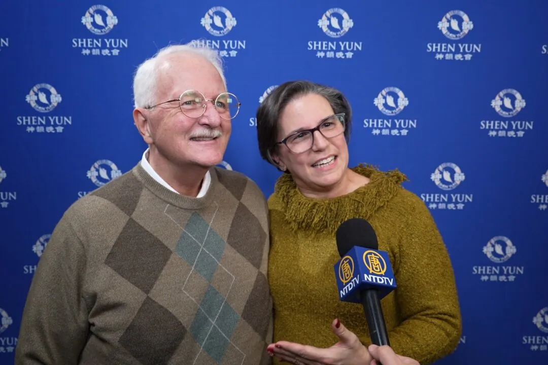 Gregory and Lauren Francisco enjoyed Shen Yun at the Columbia County Performing Arts Center in Augusta, Georgia, on Jan. 8, 2025. (Frank Xie/The Epoch Times)