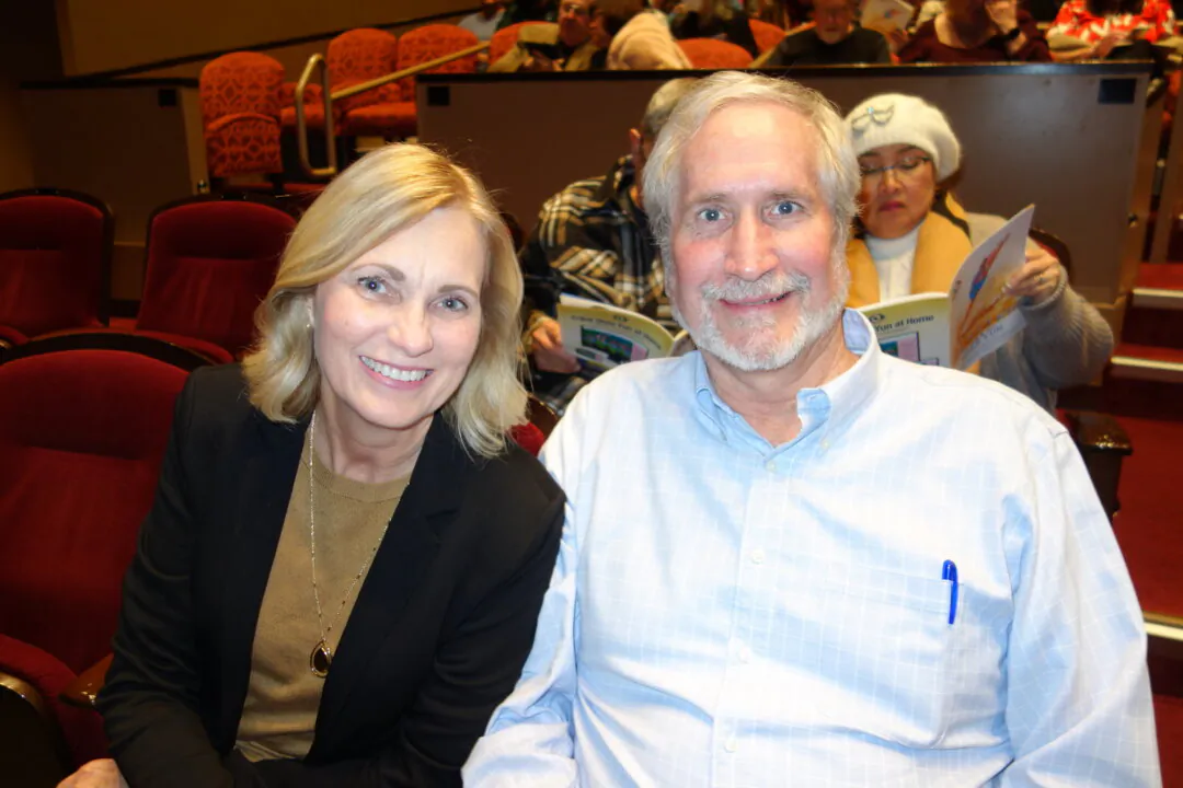 Cathy Neville and Chris Neville at the Shen Yun Performing Arts performance at Gallo Center for the Arts – Mary Stuart Rogers Theater on Jan. 8, 2025. (Lily Yu/The Epoch Times)