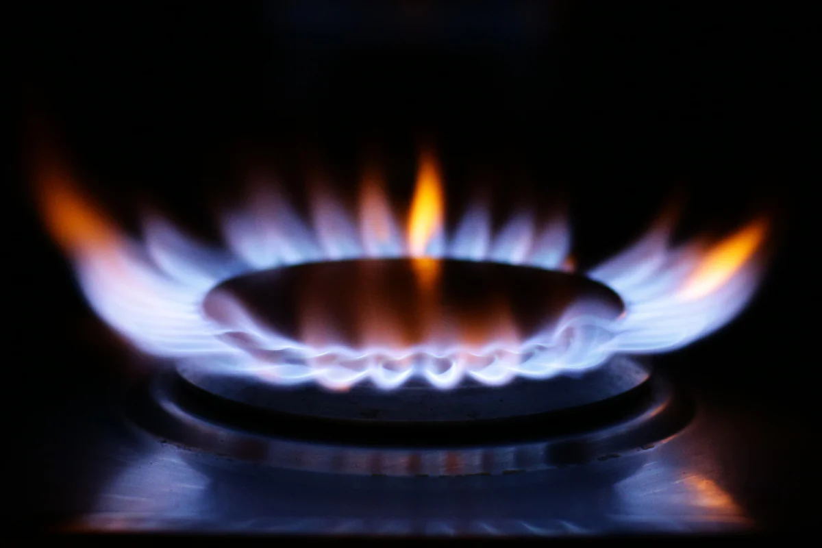 A lit ring on a gas hob at a home in north London, England, on Feb. 28, 2015. (Yui Mok/PA Wire)