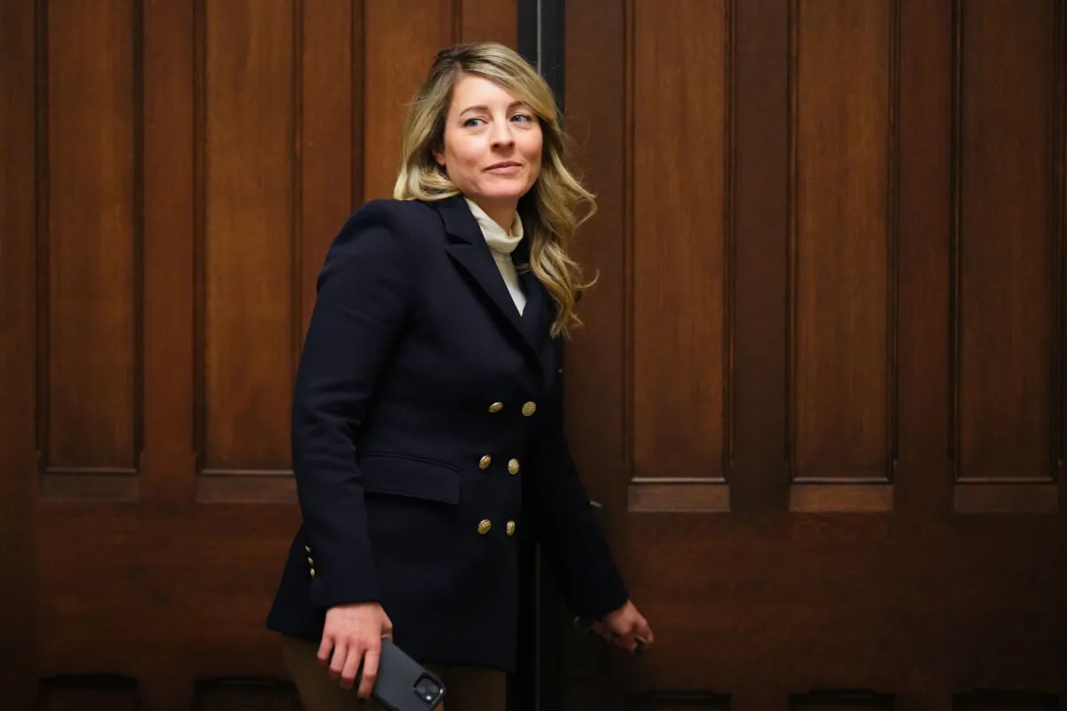 Foreign Affairs Minister Melanie Joly leaves during a break in a Liberal caucus meeting in Ottawa on Jan.8, 2025. (The Canadian Press/Sean Kilpatrick)