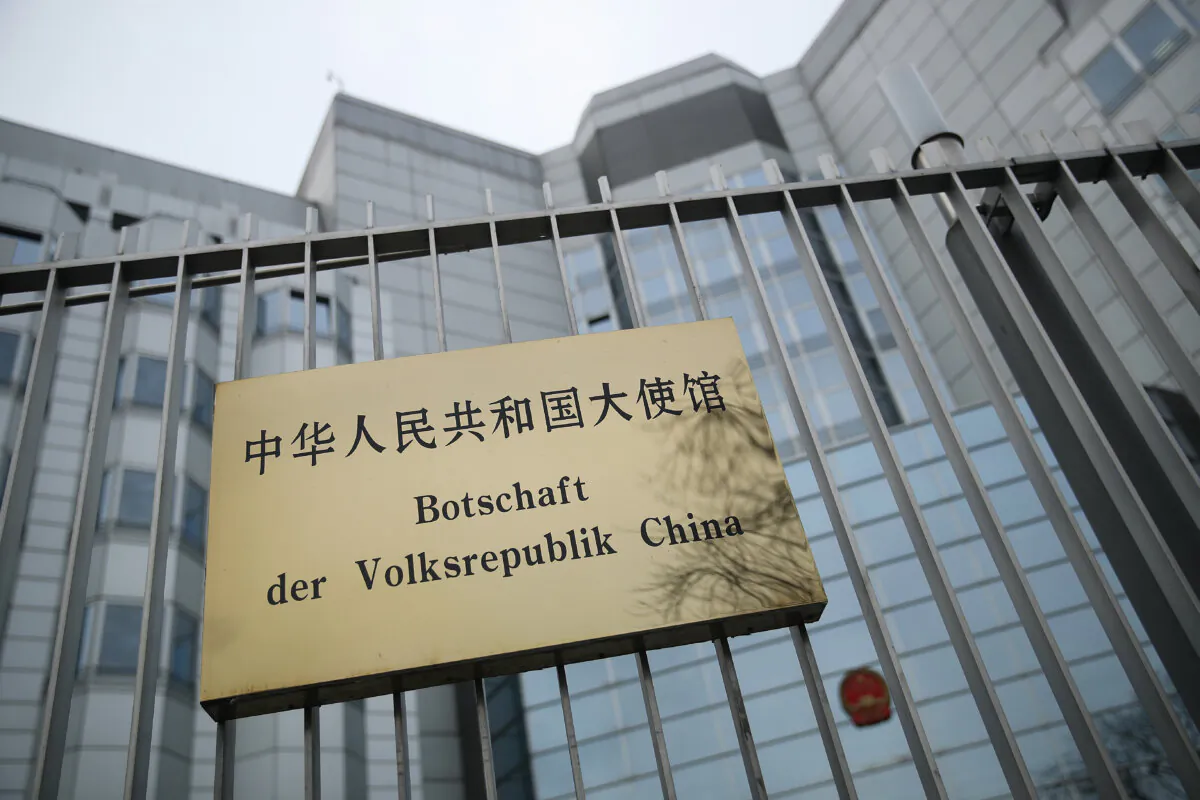 The Chinese Embassy in Berlin, Germany, on Dec. 11, 2017. (Sean Gallup/Getty Images)