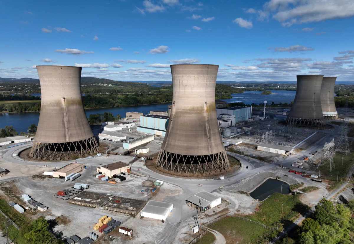 The Three Mile Island nuclear power plant owned by Constellation Energy near Middletown, Penn., on Oct. 10, 2024. (Chip Somodevilla/Getty Images)