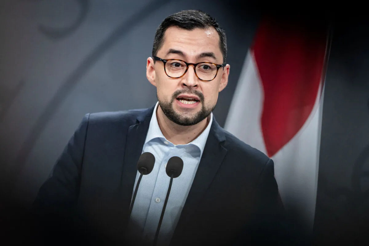 Greenlandic Prime Minister Mute Bourup Egede speaks at a news conference in Copenhagen, Denmark, on Jan. 10, 2025. (Mads Claus Rasmussen/Ritzau Scanpix/AFP/Getty Images)