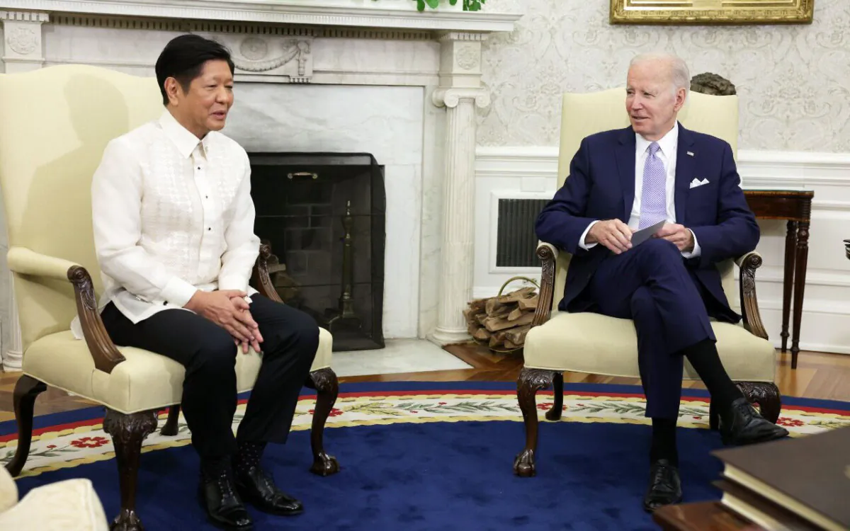 President Joe Biden meets with President of the Philippines Ferdinand Marcos Jr. in the Oval Office at the White House on May 1, 2023. (Alex Wong/Getty Images)