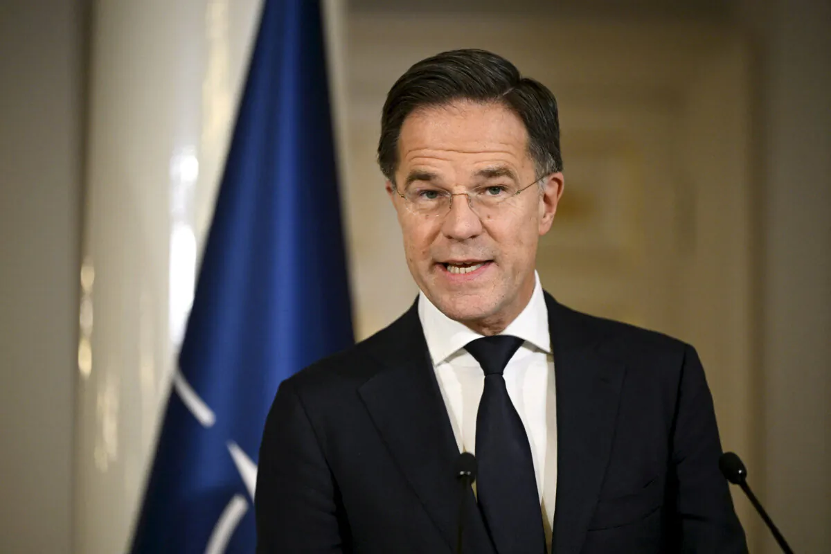 NATO Secretary General Mark Rutte attends a joint press conference at the summit of the Baltic Sea NATO countries, at the Presidential Palace in Helsinki, Finland, on Jan. 14, 2025.  (Lehtikuva/Antti Aimo-Koivisto via Reuters)