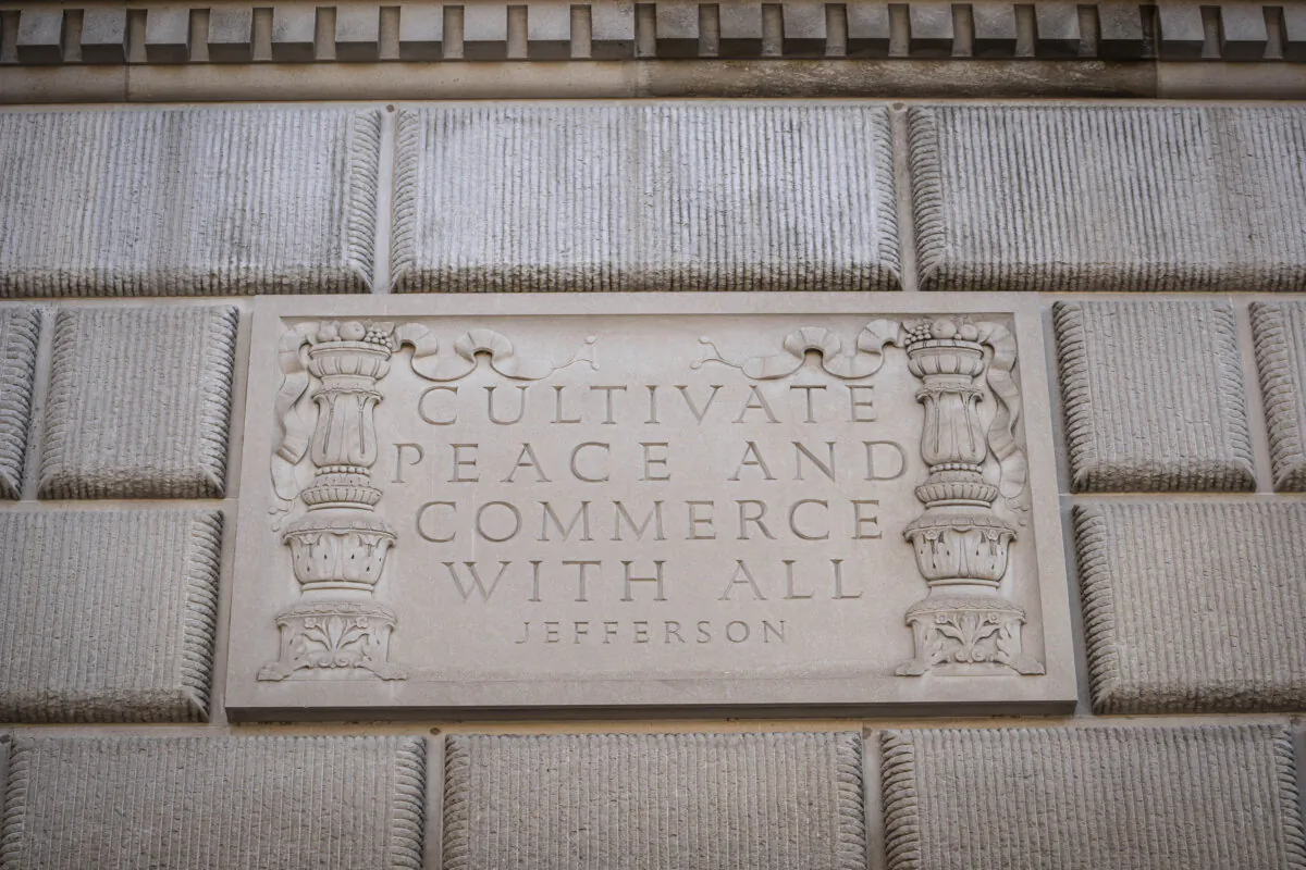 The U.S. Department of Commerce in Washington on Jan. 14, 2025. (Madalina Vasiliu/The Epoch Times)