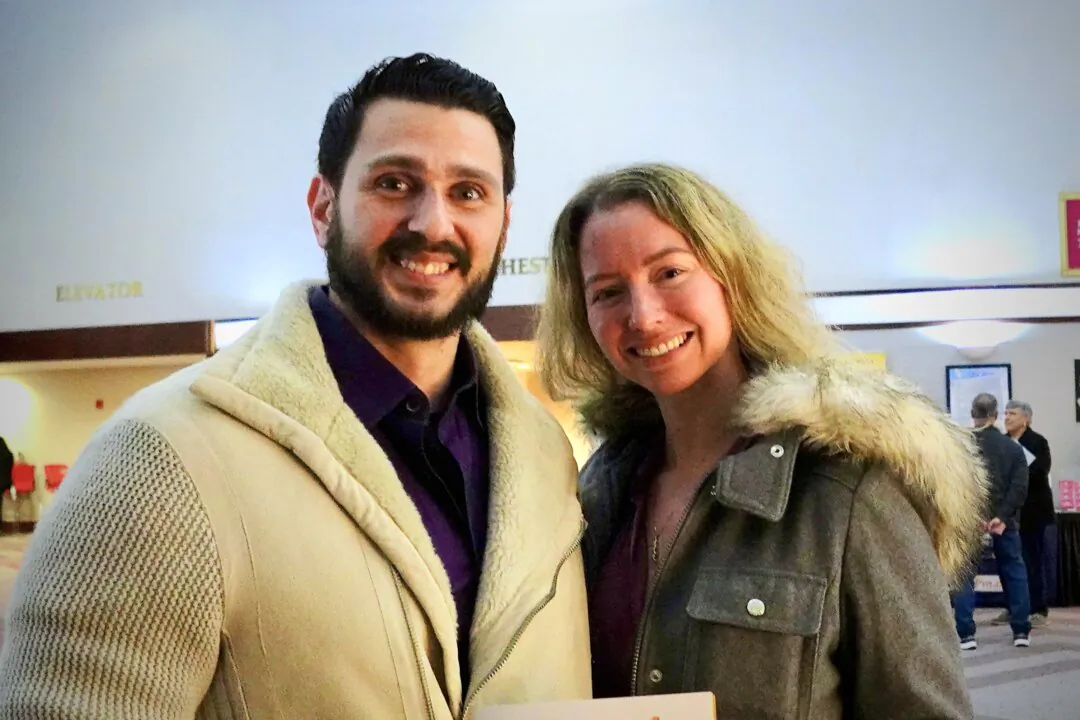 Johens Ubiera and Cassandra Fischer enjoyed Shen Yun at the Youkey Theatre in Lakeland, Florida, on Jan. 14, 2025. (The Epoch Times)