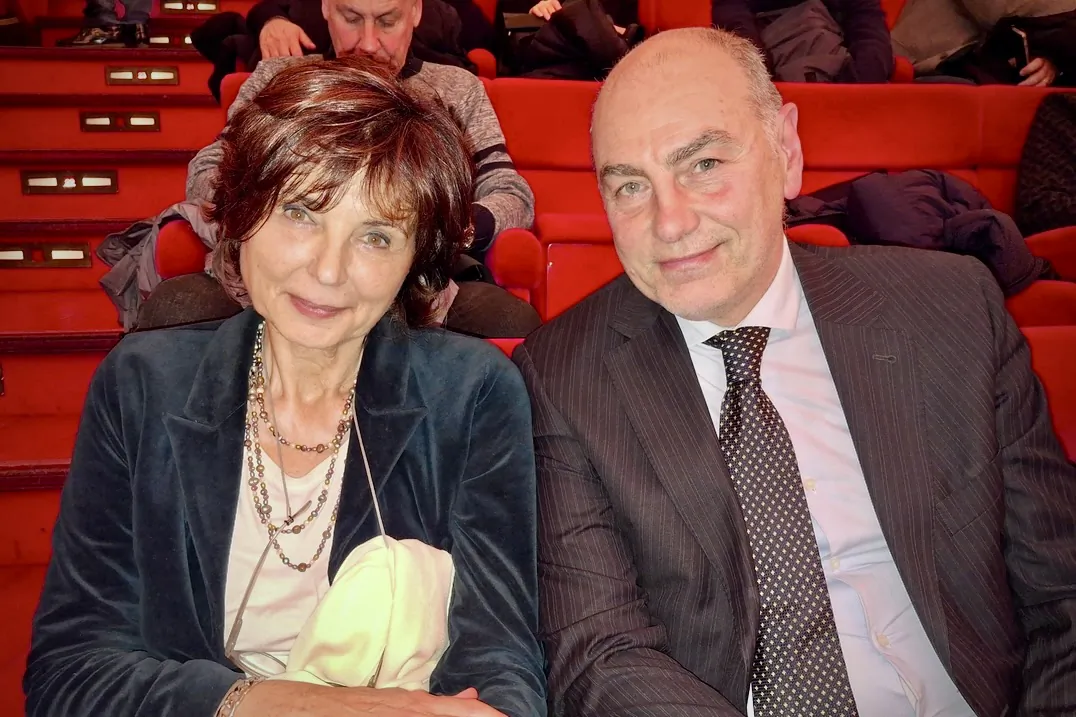 Marila Contino and Filadelfio Contino enjoy Shen Yun's evening show at the Teatro Regio Torino on Jan. 10, 2025. The siblings travelled from Rome to see the performance. (Leo Botna/The Epoch Times)