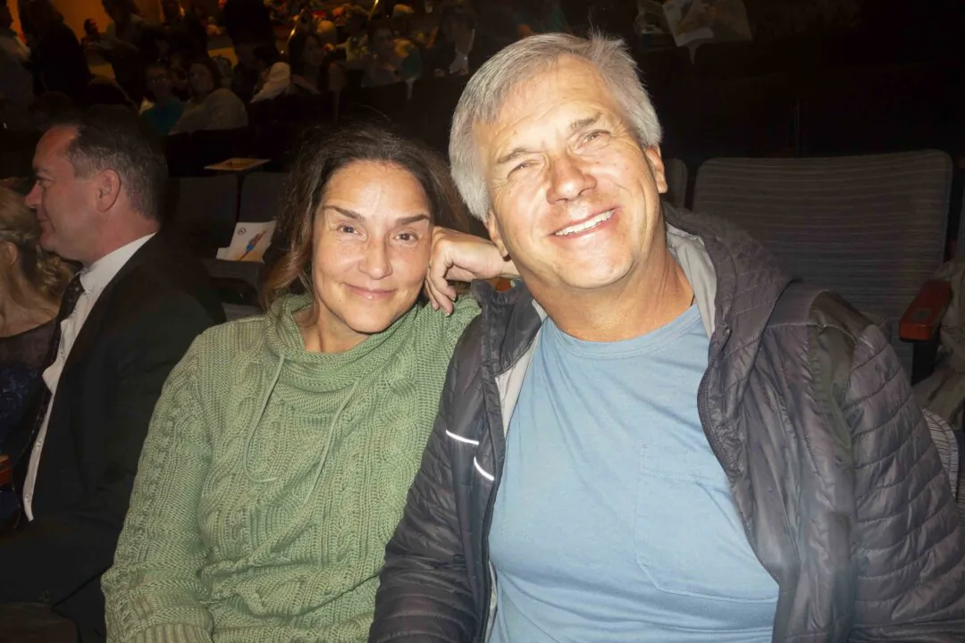 Greg and Erin Vlasek at the Shen Yun Performing Arts performance at Harris Center on Jan. 14, 2025. (Gary Wang/The Epoch Times)