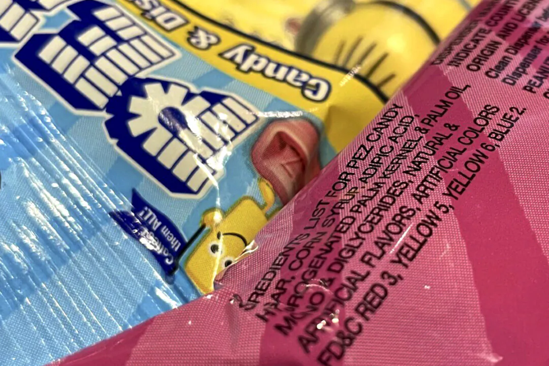 Pez candy, which contains Red No. 3, is on display at a store in Lafayette, Calif., on March 24, 2023. (Haven Daley/AP Photo)