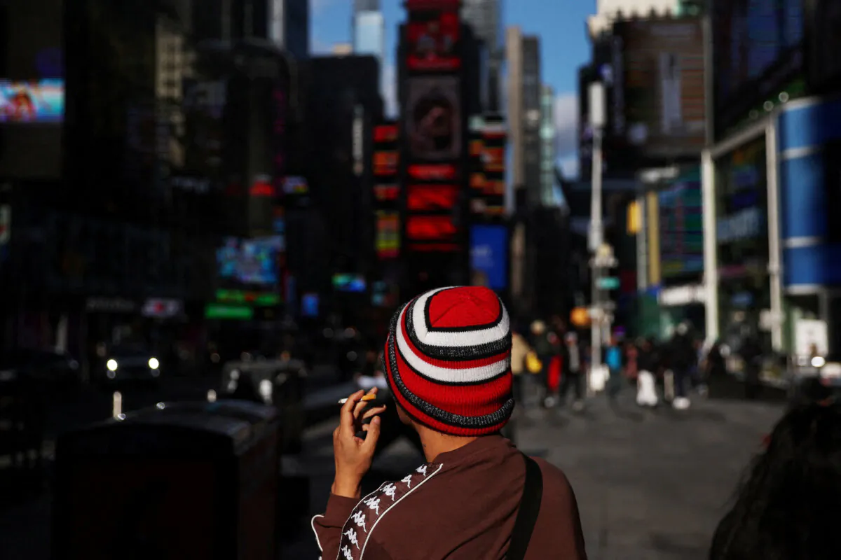 A man smokes a cigarette in New York City in a file photograph. Shannon Stapleton/Reuters)