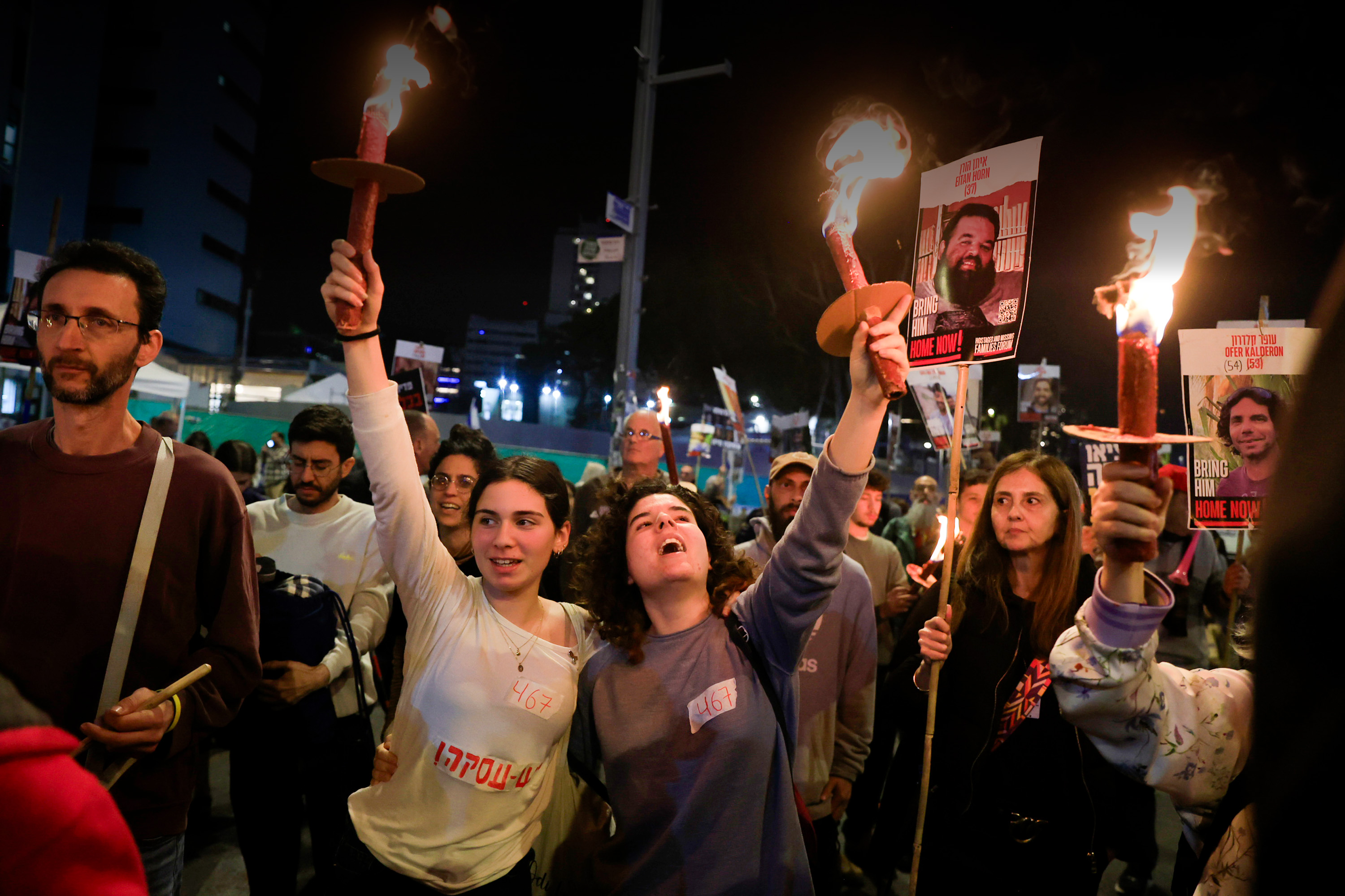 Day in Photos: Israel–Hamas Cease-Fire Deal, Volcanic Eruption, and SpaceX Launch