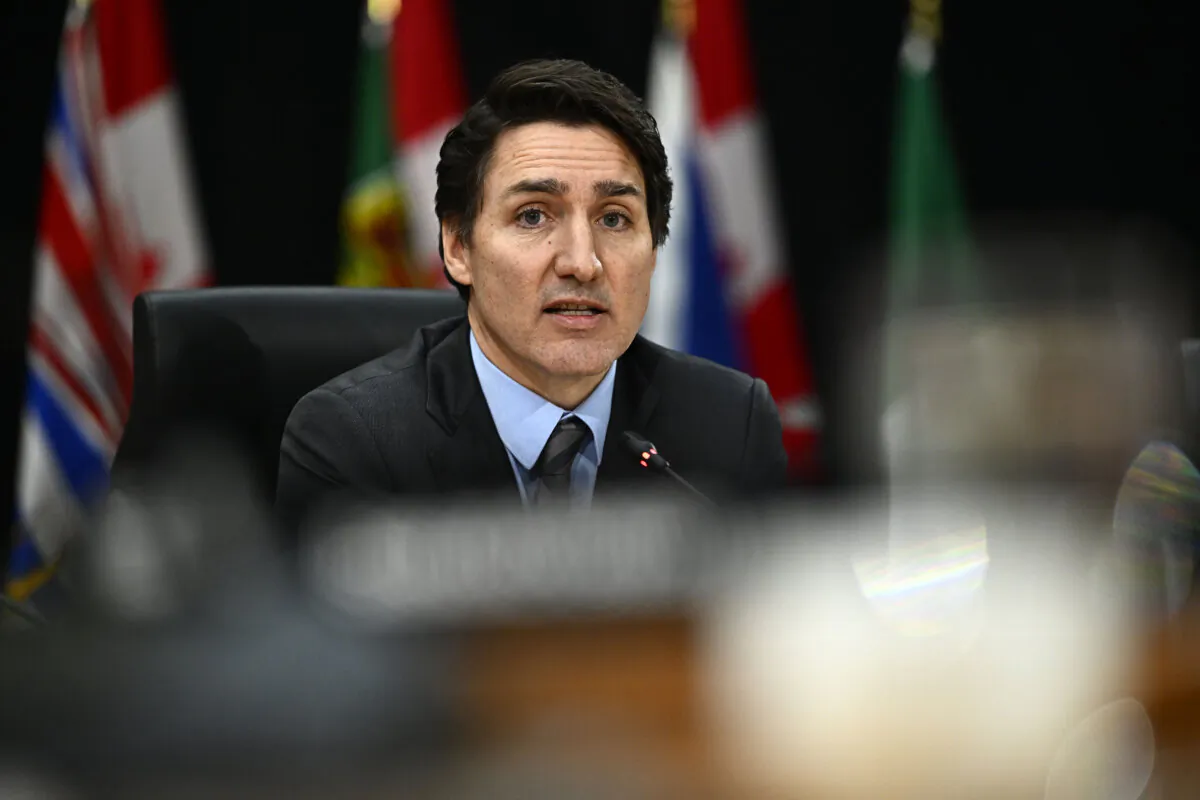 Prime Minister Justin Trudeau speaks during a first ministers meeting in Ottawa, on Jan. 15, 2025. (The Canadian Press/Justin Tang)