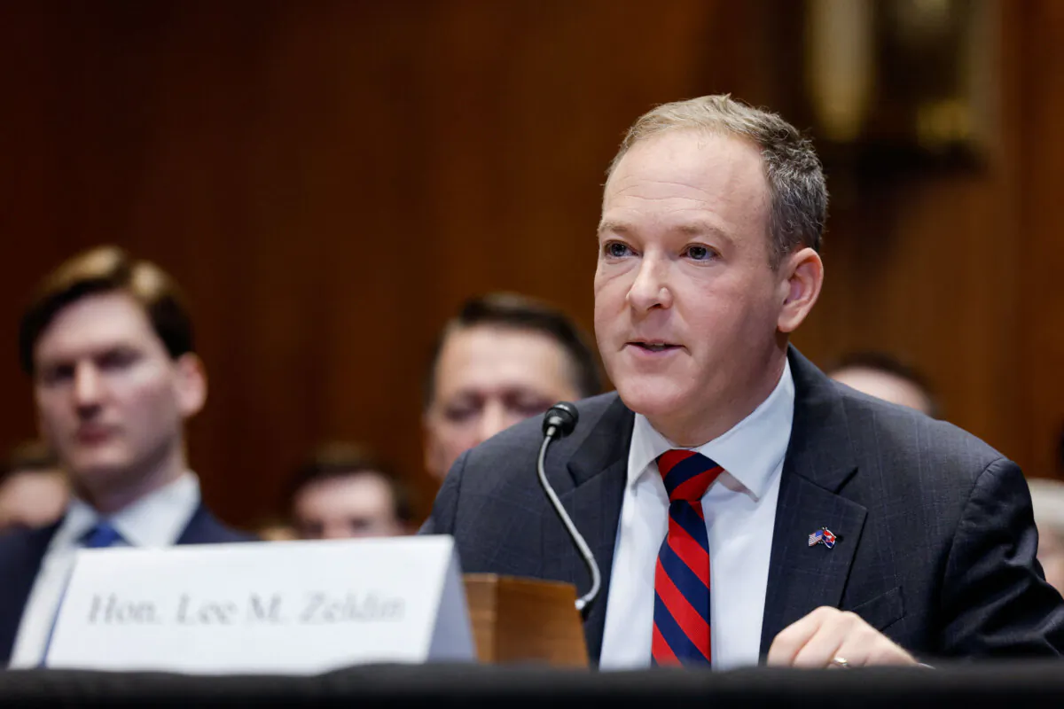 Former Rep. Lee Zeldin testifies before a Senate Environment and Public Works Committee hearing on his nomination to be Administrator of the Environmental Protection Agency, on Capitol Hill in on Jan. 16, 2025. (Ting Shen/AFP via Getty Images)