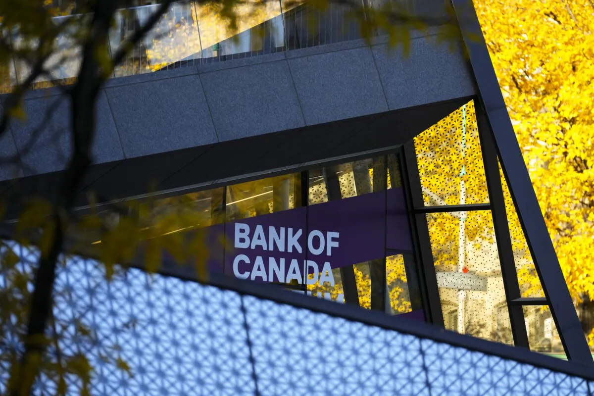 Bank of Canada signage is shown in Ottawa on Oct. 21, 2024. (The Canadian Press/Sean Kilpatrick) 