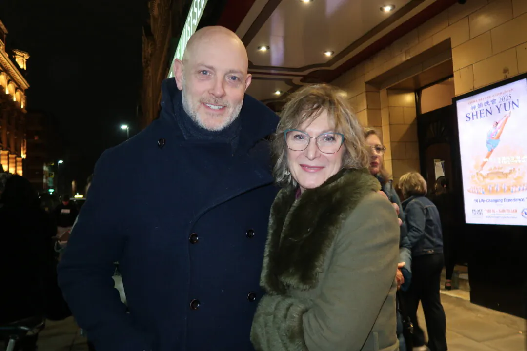 James and Carolyn Bews enjoyed Shen Yun at the Palace Theatre in Manchester, UK, on Jan. 17, 2025. (The Epoch Times)