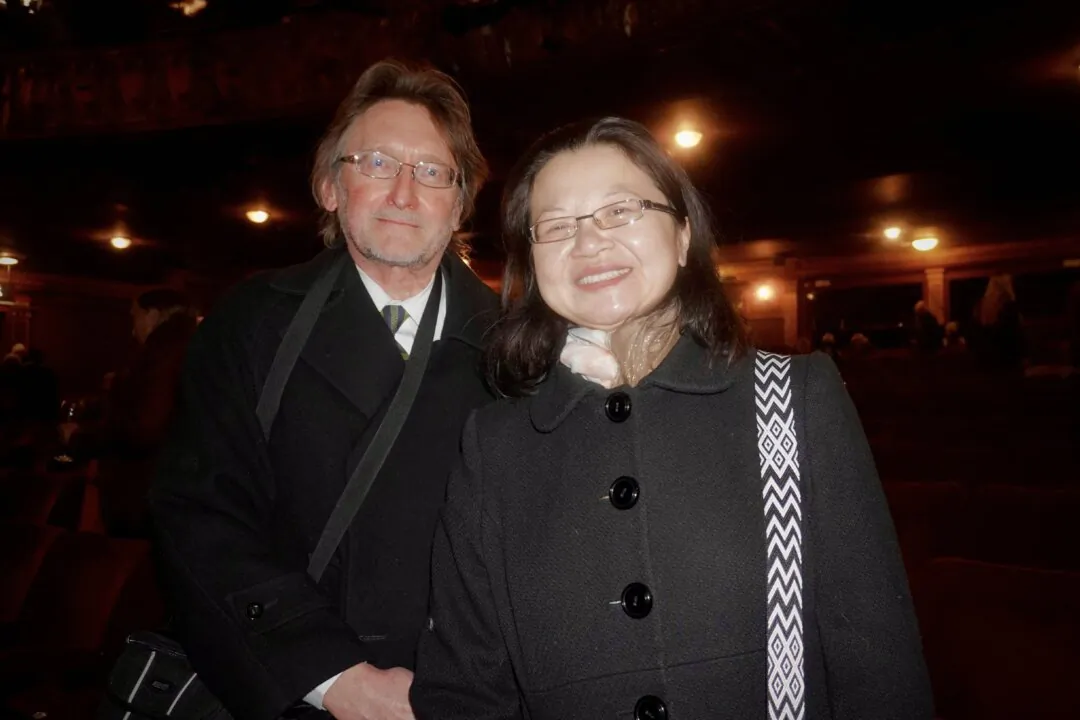 James Caldwell and Billin Liu attended Shen Yun Performing Arts at the Palace Theatre on Jan. 18, 2025. (The Epoch Times)