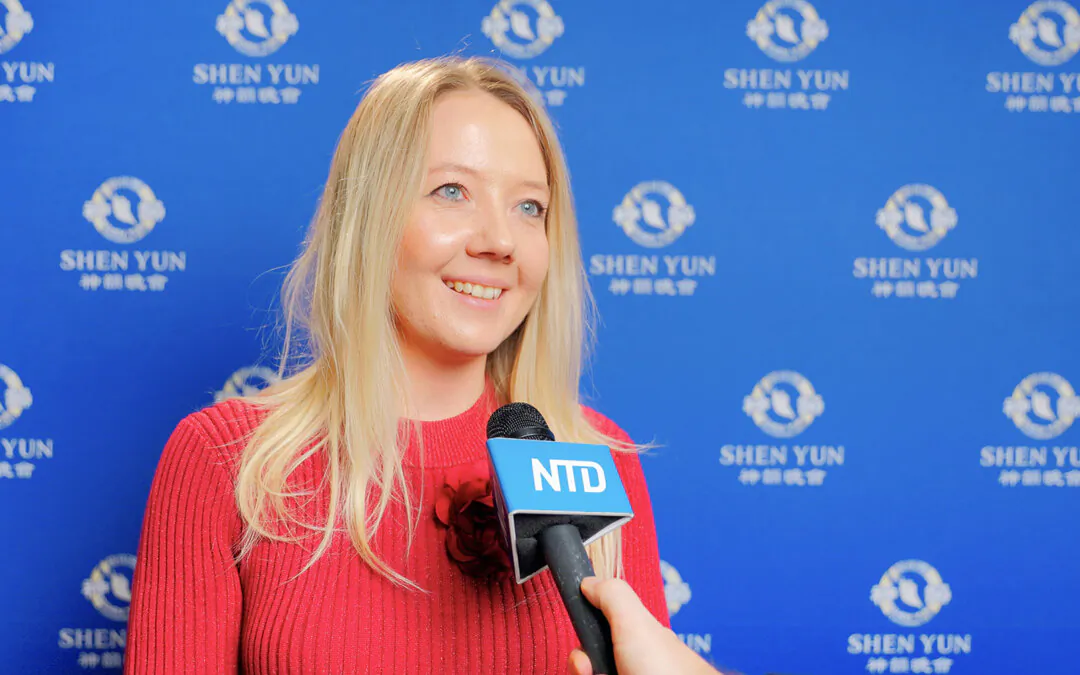 Nela Mitukiewicz-Wiesner, founder of a ballet school and choreographer, watched the Shen Yun at The Centre for the Meeting of Cultures–Opera Hall in Lublin, Poland, on Jan. 14, 2025. (NTD)