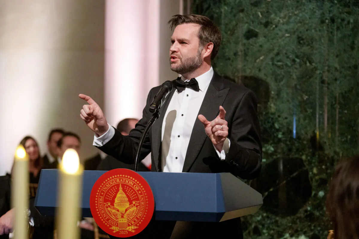 U.S. Vice President JD Vance attends the Vice Presidential Dinner at the National Gallery of Art in Washington on Jan. 18, 2025. (Eric Thayer/Getty Images)