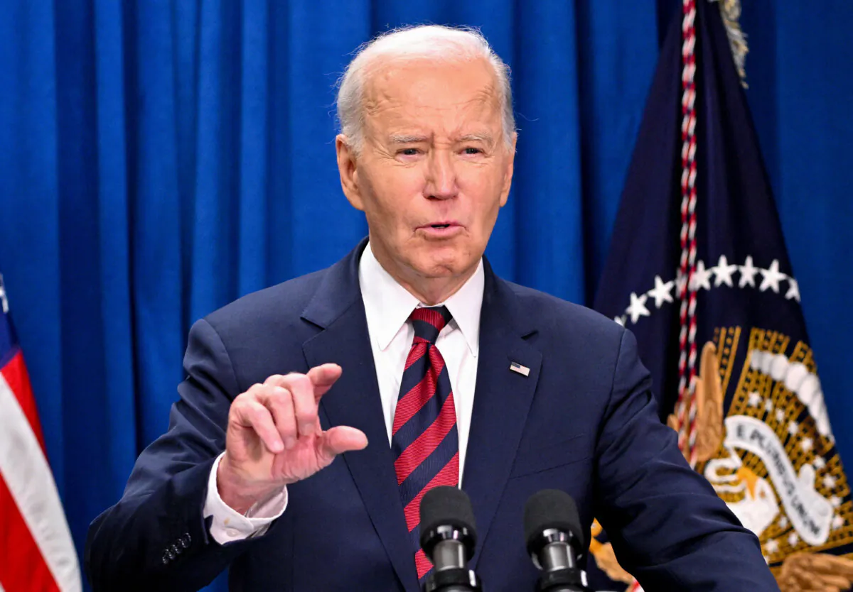 President Joe Biden speaks about the Israel–Hamas ceasefire and hostage deal, in North Charleston, S.C., on Jan. 19, 2025. (Roberto Schmidt/AFP via Getty Images)