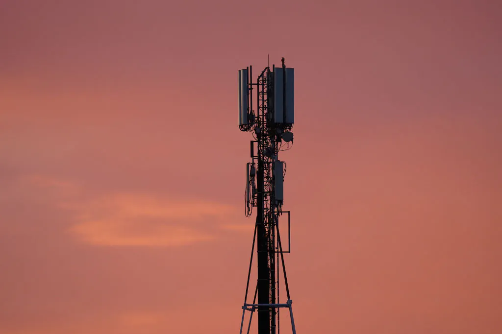 A mobile phone network tower in Poznan, Poland, on July 16, 2020. (Sean Gallup/Getty Images)