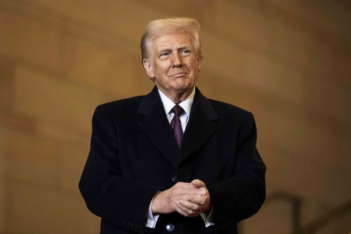 US President Donald Trump waits to speak in Emancipation Hall during inauguration ceremonies at the US Capitol in Washington, DC, on January 20, 2025. (GREG NASH/POOL/AFP via Getty Images)