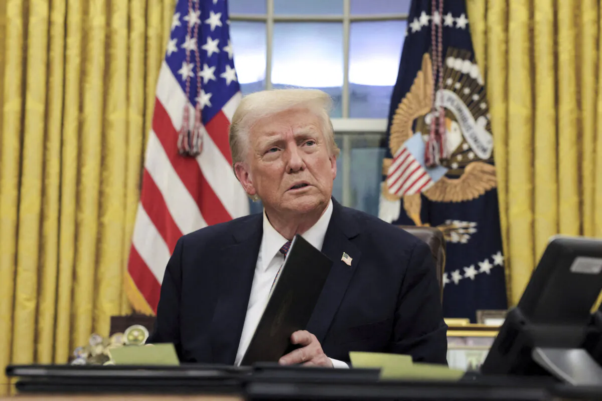 U.S. President Donald Trump Donald Trump shown in the Oval Office at the White House in Washington on Jan. 20, 2025. (Carlos Barria/Reuters)