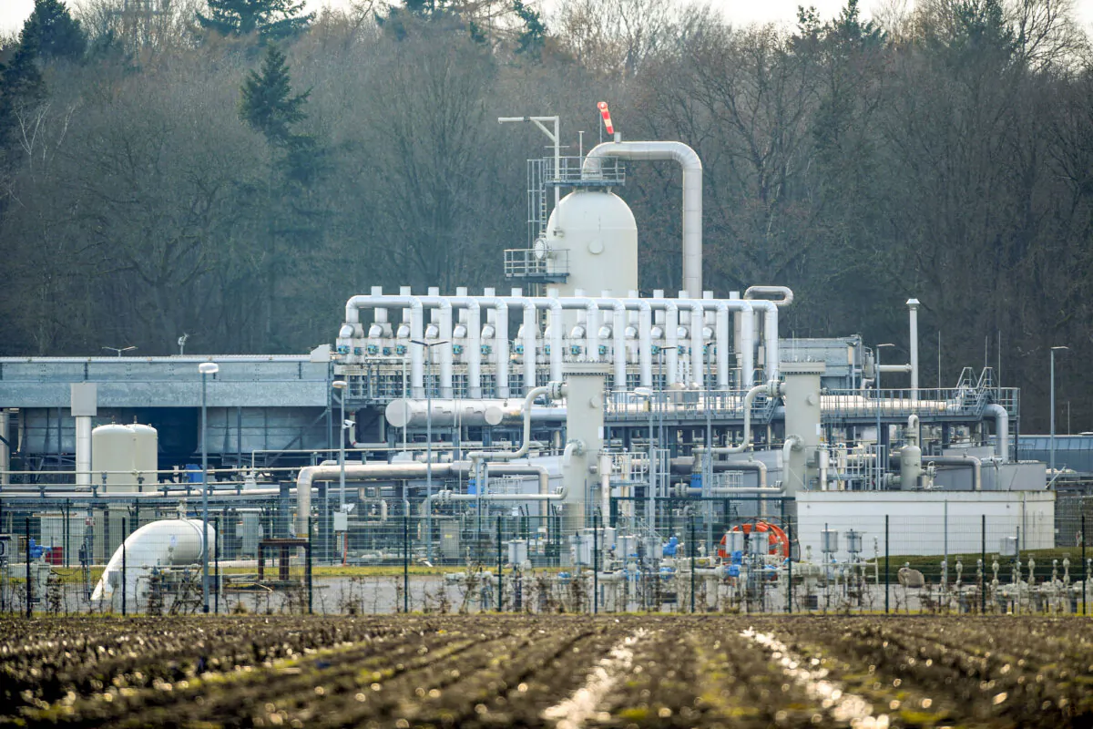 A natural gas depot is pictured in Rehden, Germany, on Mar. 16, 2022. (Fabian Bimmer/Reuters)